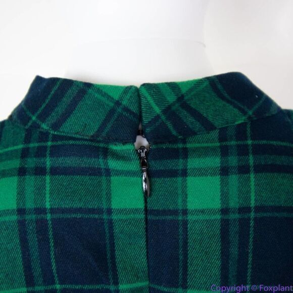 NEW Eloquii Green Plaid Mock Neck Midi Dress, size 16 - Picture 11 of 16